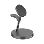 Timess - Support de charge sans fil en noir, avec un design moderne et épuré.